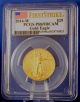 2014 W $25 American Eagle 1/2 Oz.  Gold Proof Pcgs Pr69dcam First Strike Gold photo 2