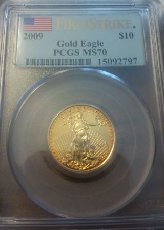 Pcgs 2009 Gold 10doller Ms70 photo