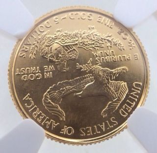 1998 American Eagle $5 Gold 1/10oz Ms 69 photo