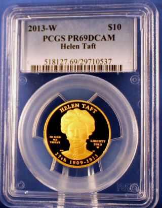 2013 W Helen Taft 1st Spouse Series One - Half Ounce $10 Gold Proof Coin Pr69dc photo