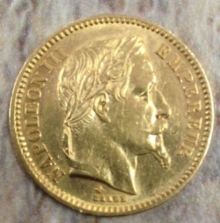 1862 A 20 Gold Francs 