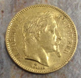 1862 Bb 20 Gold Francs Pq Coin 