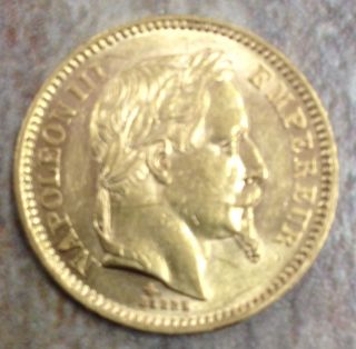 1866 A 20 Gold Francs Ch Unc+++condition 