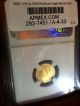 2002 American Gold Eagle $5 Ngc Ms69 1/10 Oz.  + Bonus Error Coin No Re Gold photo 2