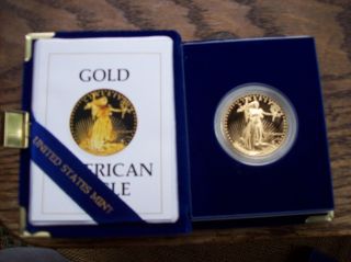1986w American Eagle Liberty $50 Us 1oz Gold Proof Coin W/coa photo