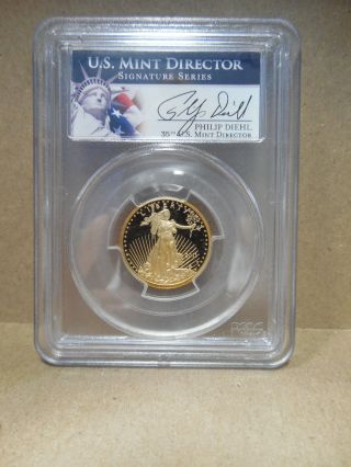 2011w Pcgs Pr69dcam $10 Gold Eagle 1/4oz photo