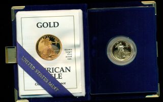 1991 Proof $10 (1/4) Gold American Eagle With photo
