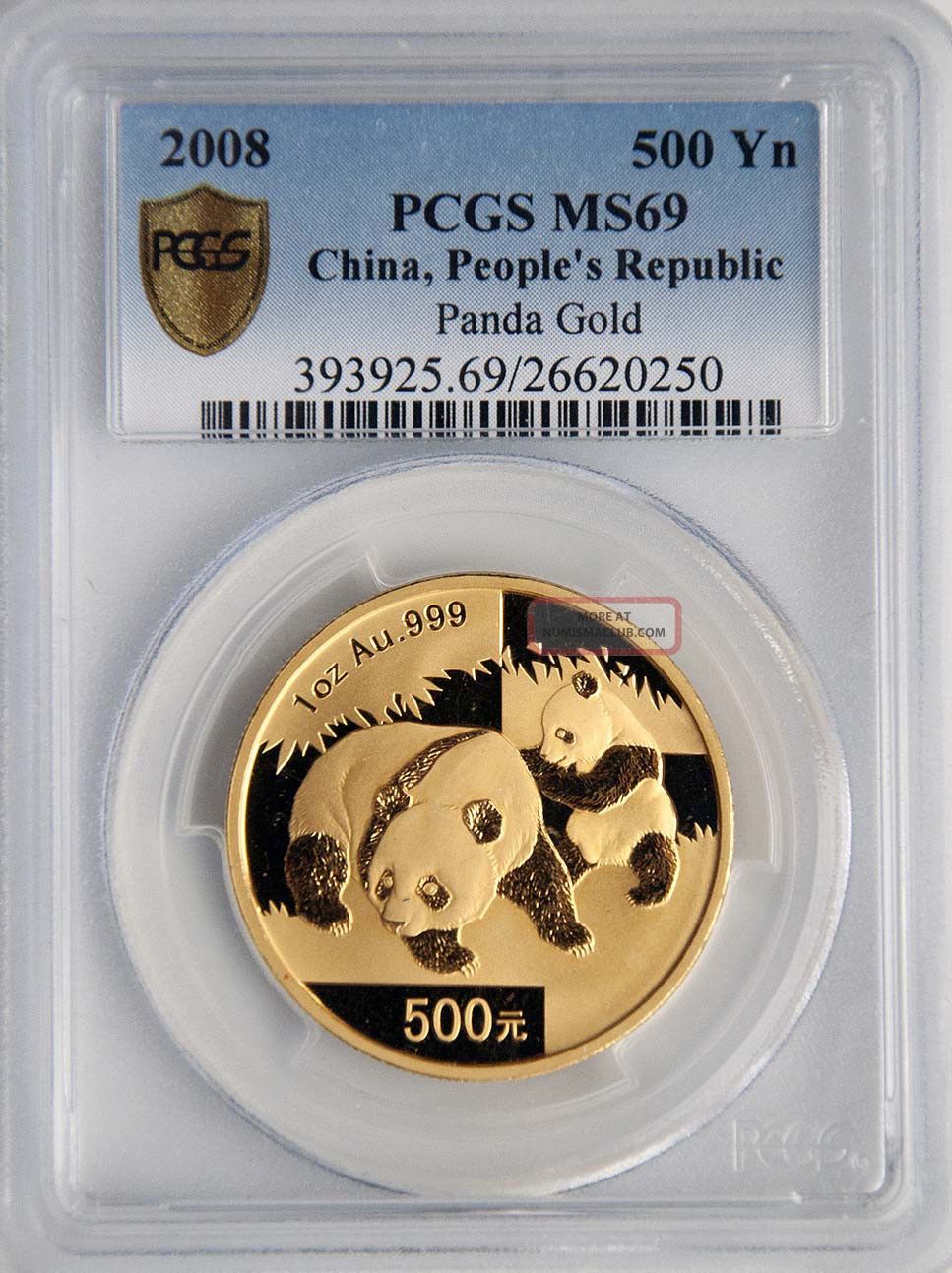 2008 500y 1 Oz Gold Chinese Panda Pcgs Ms69
