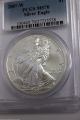 2007 W Burnished Silver Eagle Pcgs - Ms70 Flawless Gold photo 4