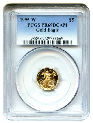 1995 - W Gold Eagle $5 Pcgs Proof 69 Dcam American Gold Eagle Age photo