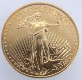 2000 Gold $25 1/2 Oz American Eagle Unc Gem Bu photo