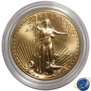 2006 - W Burnished $50 American Gold Eagle 1 Oz.  (brilliant Uncirculated) (in Cap) photo