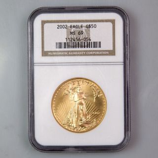 2002 $50 Gold Eagle Ngc Ms69 | Gift With Purchase photo