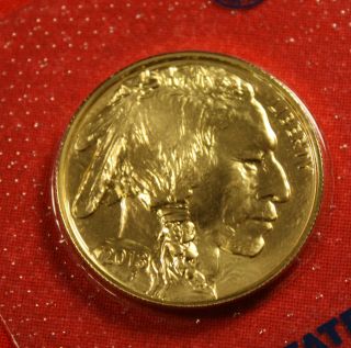 American Gold Buffalo 2013 50 Dollar 1 Oz.  999% Bu Great Collector Coin Gift photo