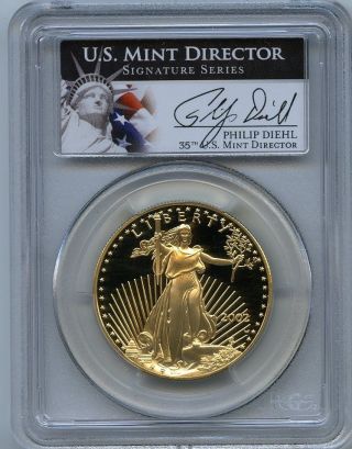 2002 - W $50 (1 Oz) Proof Gold Eagle Pcgs Pr 70 Pf 70 Dcam photo