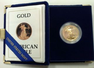 1987 American Eagle Gold $25 Proof Coin – 1/2 Oz.  Us photo