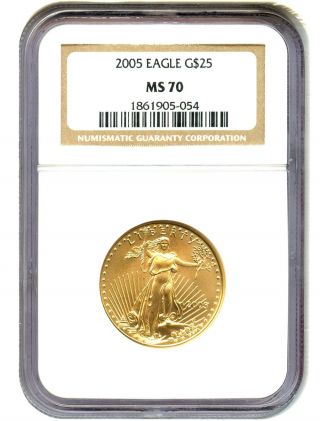 2005 Gold Eagle $25 Ngc Ms70 American Gold Eagle Age photo