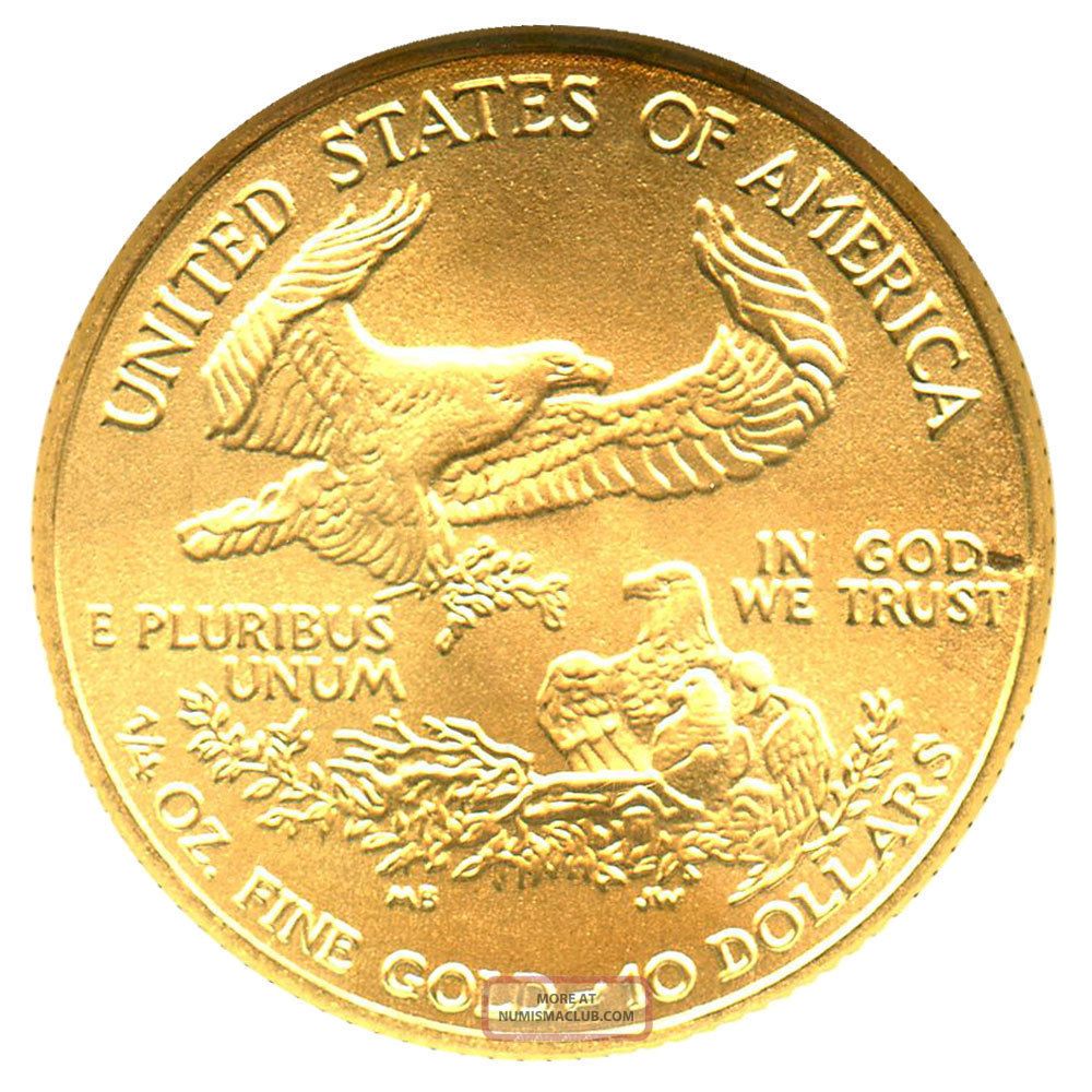2008 Gold Eagle $10 Ngc Ms70 American Gold Eagle Age