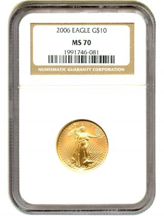 2006 Gold Eagle $10 Ngc Ms70 American Gold Eagle Age photo