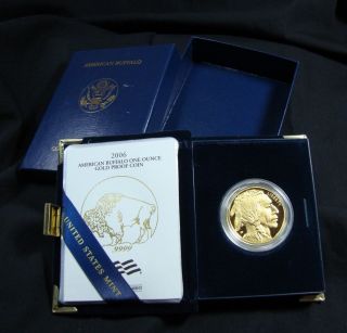 2006 W American Buffalo.  1oz Gold Proof.  $50 Coin.  W/coa & Box.  Ab618 photo