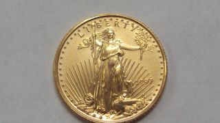 Coinhunters - 1997 American Eagle 1/10 Oz.  Gold $5 Coin,  Uncirculated photo