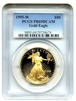 1995 - W Gold Eagle $50 Pcgs Proof 69 Dcam American Gold Eagle Age photo