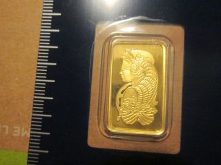 5gr.  Bar.  24k Gold 999.  9 Pamp,  Suisse. photo