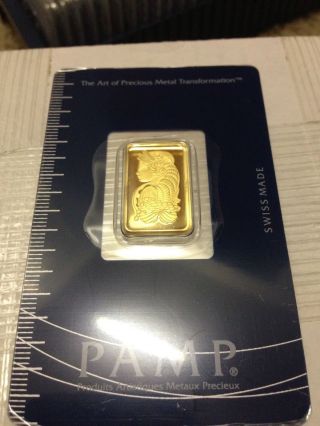 Pamp Suisse 5 Gram 999,  9 Pure 24 Karat Gold Bar (in Assay) 2nd Day Shiping photo
