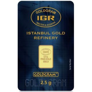 2.  5 Gram Istanbul Gold Refinery Bar Fine.  9999 (in Assay) photo