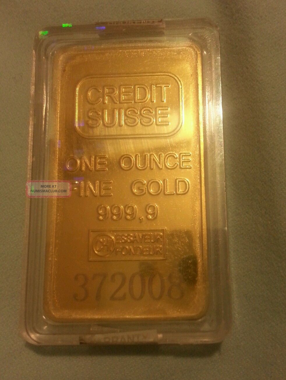 1 ounce credit suisse gold bar