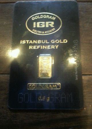 . 5 Gold Gram Igr Certificate 999.  9 photo