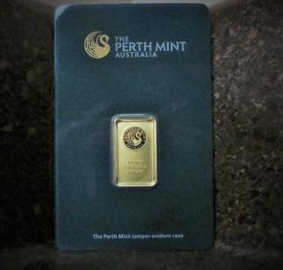 5 Grams Fine Gold Bar - Issued By Perth Mint/ In Package - photo
