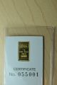 2x Credit Suisse 1 Gram.  9999 Gold Bar - With Assay Certificate Kg1 Gold photo 2