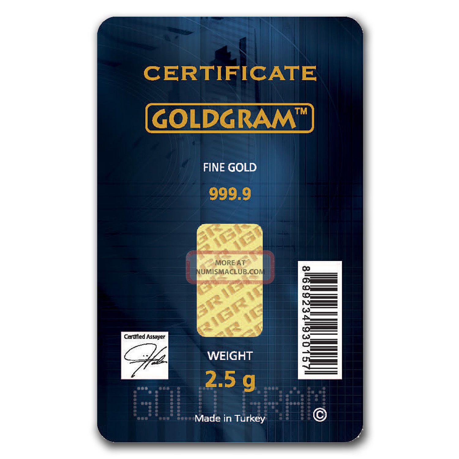 2. 5 Gram Igr Gold Bar 2. 5g