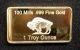 Gold Bar 1 Oz ' American Buffalo ' 100 Mills.  999 24k 1 Ounce Fine Bullion Ingot Gold photo 1