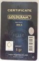 5 Gram 999.  9 24k Gold Bullion Bar With Lmba Certificate Gold photo 1