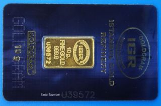 Igr Goldgram Fine Gold Bar - 10 Grams photo