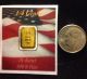 1/4 Gram 24k 999.  9 Pure Solid Gold Bullion & Vial Of 24kt Gold Flakes Gold photo 1