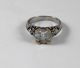 Palladium With 10k Yellow Gold Solitaire Crystal Ring Size 9.  25 Weighs 6 Grams Bullion photo 8