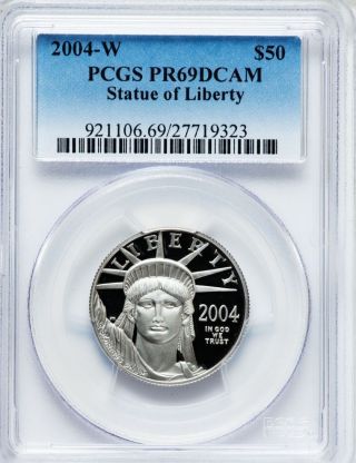 2004 $50 Platinum Eagle Pcgs Pr69dcam photo