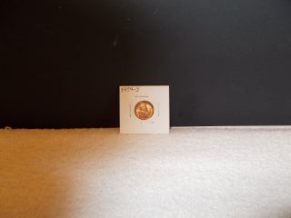 Uncirculated Red 1954 - S Wheat Cent photo