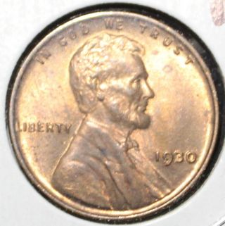 1930 Wheat Penny Cent Bu Red A6 photo