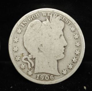 1906 Good (philadelphia) Silver Barber Half Dollar photo