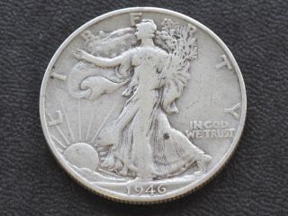 1946 - D Liberty Walking Half Dollar U.  S.  Coin A4755 photo