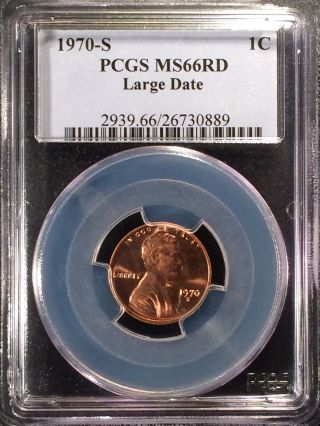 1970 - S Lincoln Memorial One Cent Pcgs Ms66rd Large Date  Q117 photo