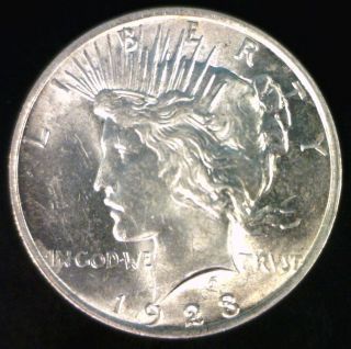 1923 $1 Peace Silver Dollar Vam 2 R4 Very Choice Bu photo
