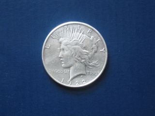 Peace Silver Dollar,  1922 No Mark photo