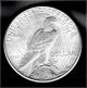1922p 90% Silver Peace Dollar Gem Bu Full Strike 100% White State Coin Nr Dollars photo 2