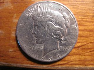 1934s Peace Dollar Close To Perfect Lousy Picture photo