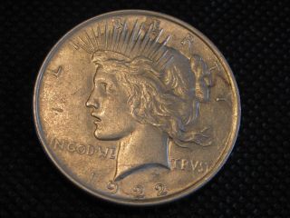 1922 Silver Us Peace Dollar - 101a/101b photo